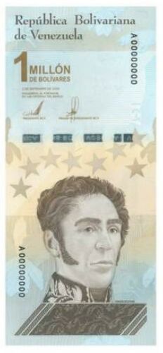 Venezuela Soberano Bolivares Banknote 1 Million - New Unc Banknote