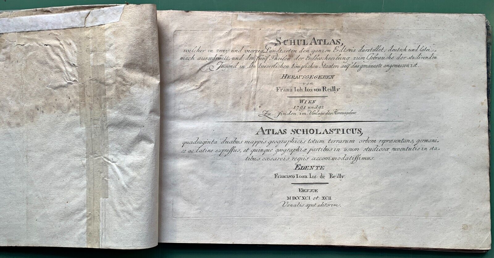 Franz Johann Joseph From Reilly School Atlas Vienna 1791 And 92 With 42 Cards