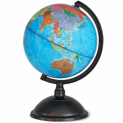 Spinning World Globe For Kids - 8" Globe Of The World For Geography Students