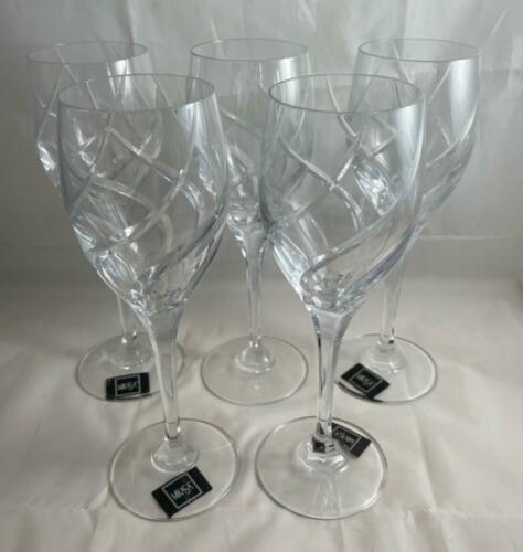 Set Of 5 Mikasa Crystal Olympus Water Goblets Discontinued