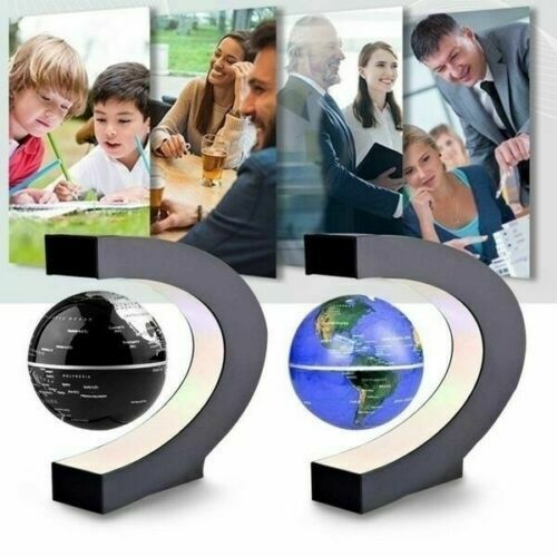 Levitating Globe Magnetic C Shape Led World Map Home Or Office Decoration Toy