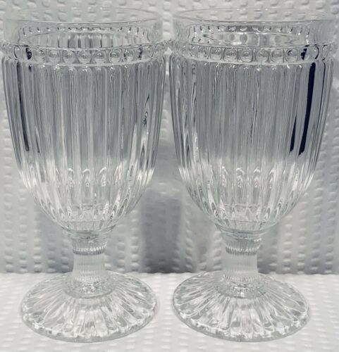 Lot Of 2 ~ Mikasa Italian Countryside Water Goblet &wine Glasses  ~ Mint