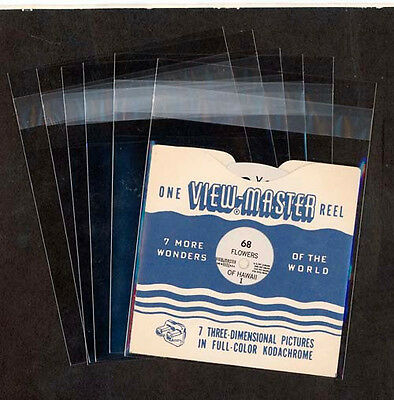 Clear Protective Viewmaster Single Reel Sleeves/bags - Quantity 100 - Acid Free